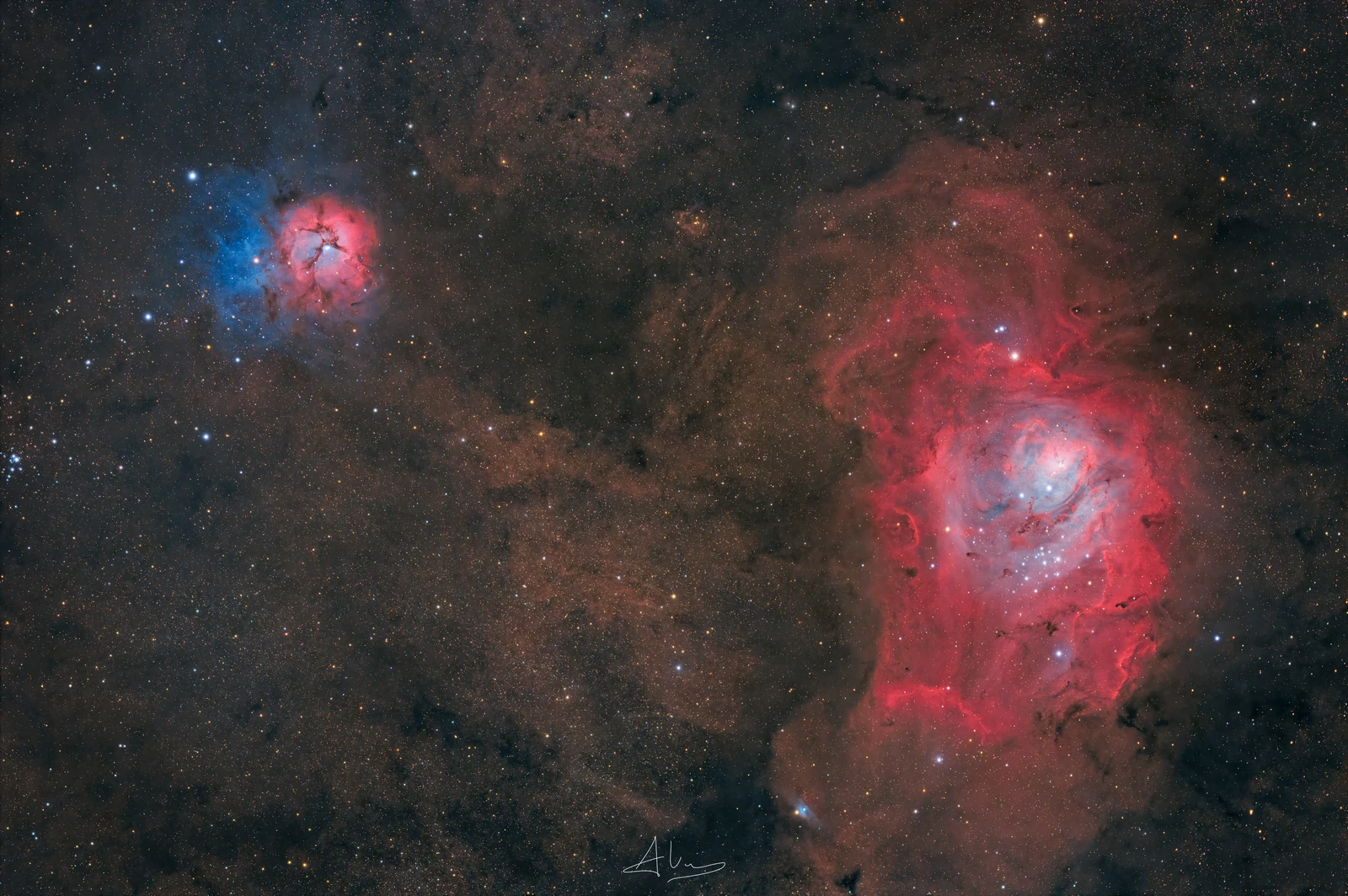 M8-M20 Lagoon & Trifid nebulae