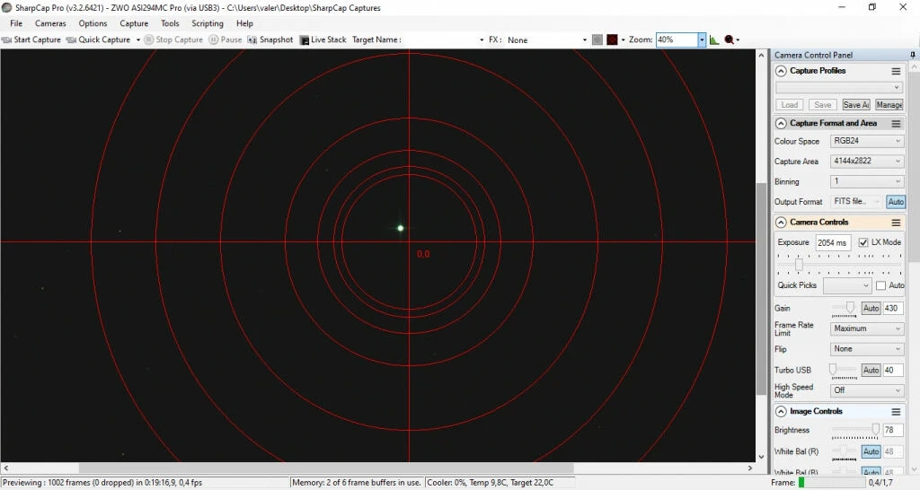 Polar alignment step 11