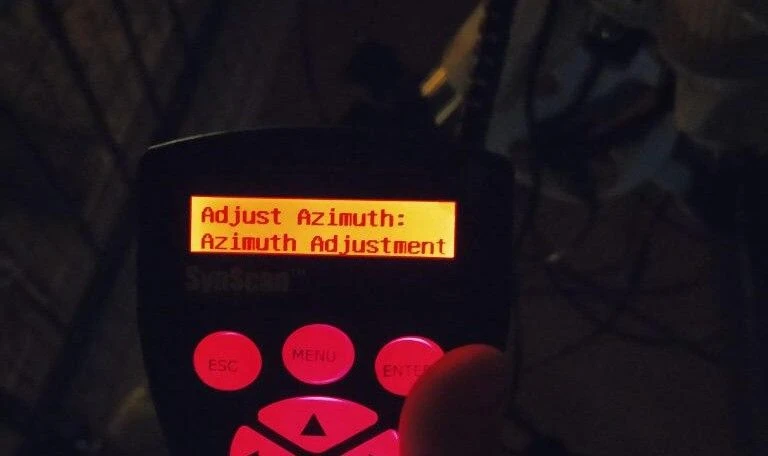 Polar alignment step 12