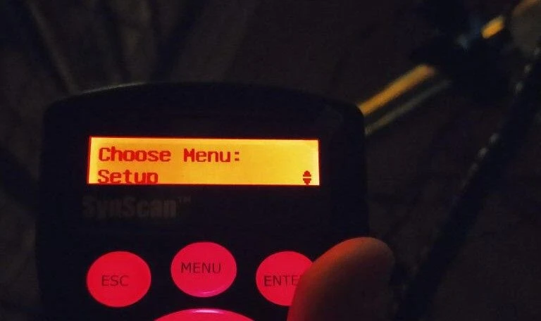 Setup menu